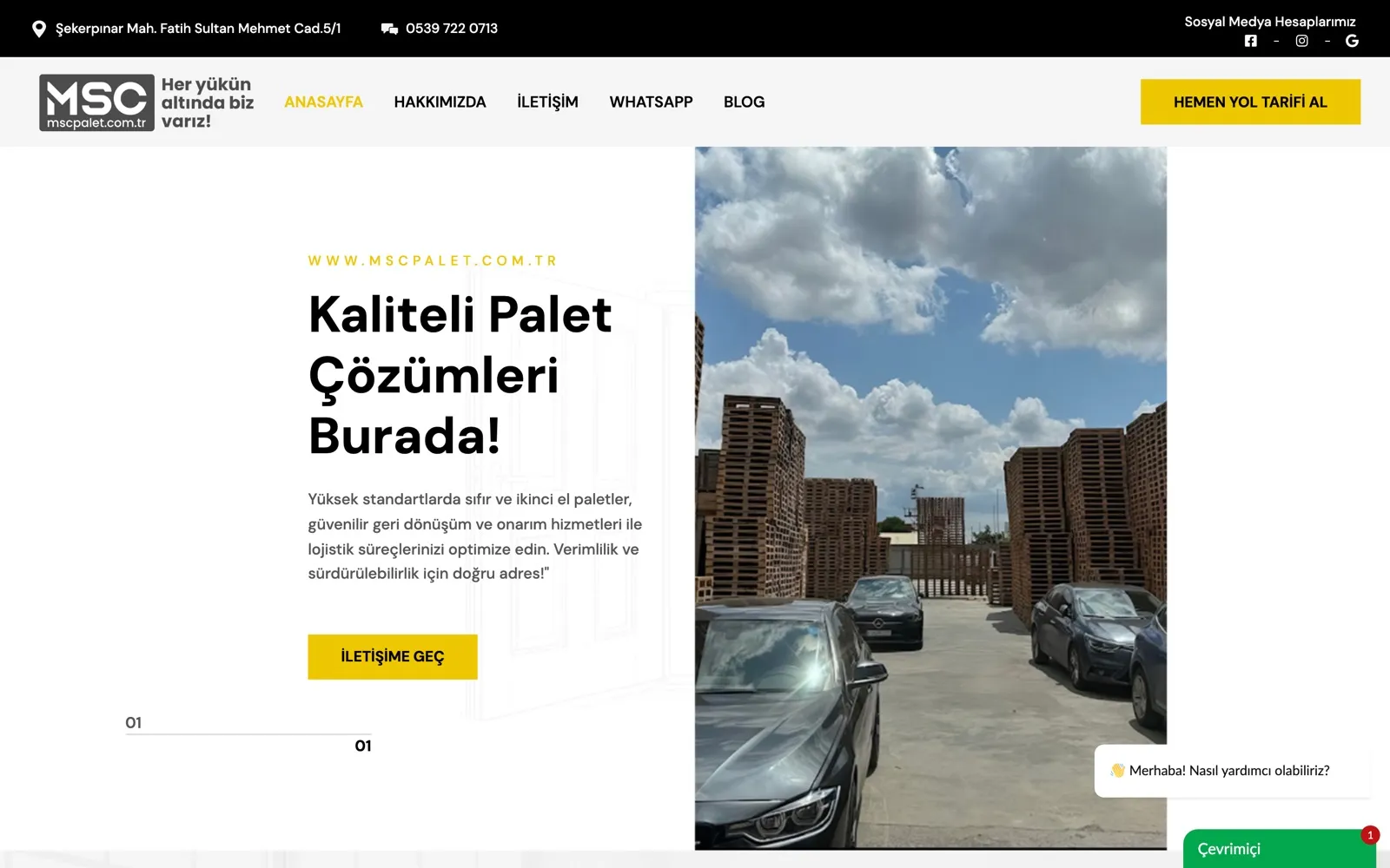 MSC Palet web sitesi